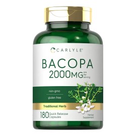 Bacopa Monnieri 2000mg Claridad Mental (180 Caps) Americano