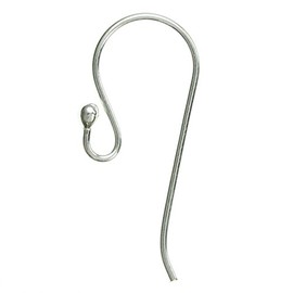 Dreambell 10 pcs 925 Sterling Silver Ball Dot Earwire 0.8mm / 20 GA Gauge French Hook Earring