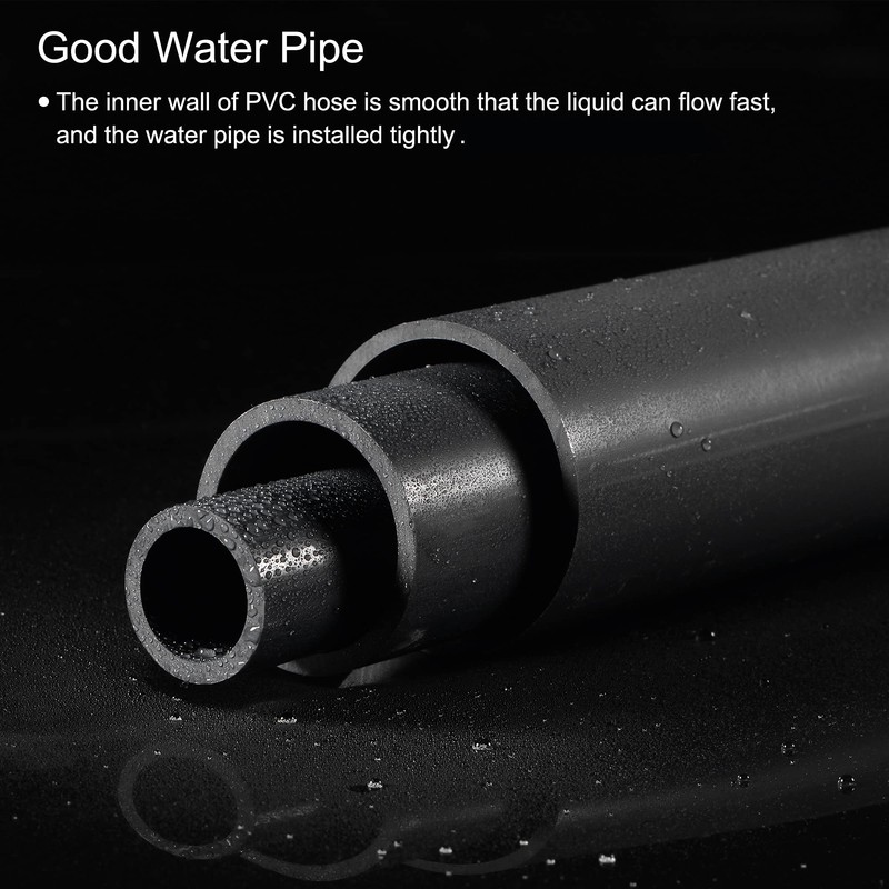 sourcing map PVC Rigid Round Pipe 16mm ID 20mm OD