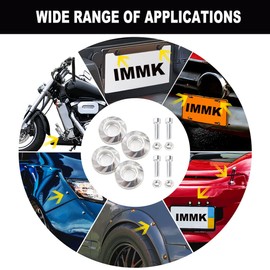 M6 Aluminum Alloy Decorative Motorcycle License Plate Bolt Screw Set of 4 - Fit Most Vehicles - Silver