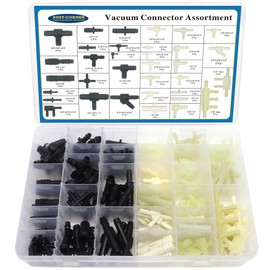 34 Size 165 PCS Automotive Vacuum Tubing Connector Vacuum Tee Connector Assortment Kit 1/8" 3/16" 1/4" 5/16" 3/8"