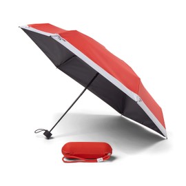 Copenhagen.design Pantone Umbrella Travel foldable in Box with keychainstrap, Red