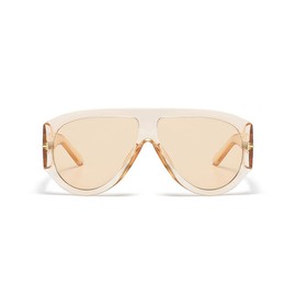 Trendy Retro Oversized Aviator Sunglasses for Women Men 70s Unique Luxury Thick Classic Sun Glasses(Champagne)
