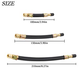 UGBO Tyre Valve Extension Car Valve Adapter Valve Extension Flexible Rubber Tyre Valve Extender Valve Adapter for Car Motorcycle Road Bike Bicycle Scooter 3 Pieces