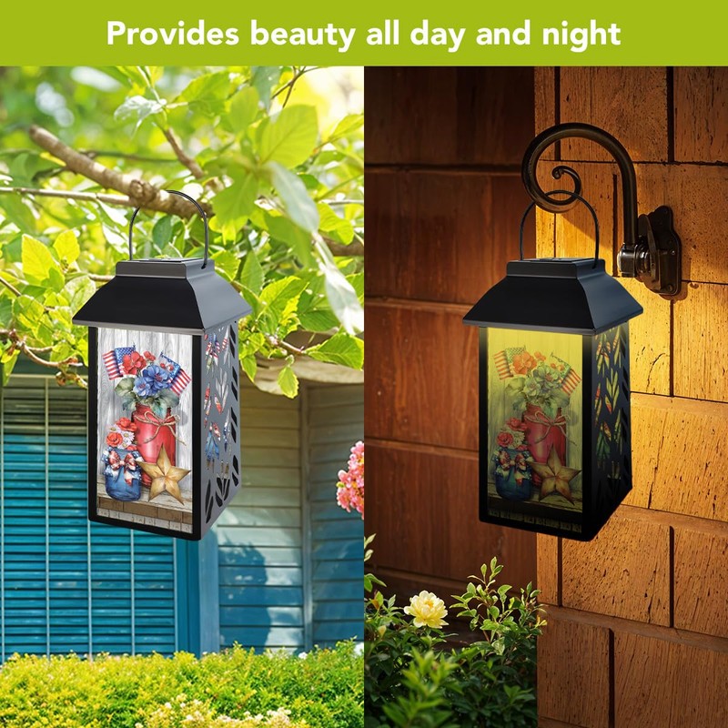Briarwood Lane American Flowers Solar Lantern