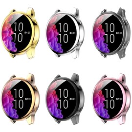 Compatible with Garmin Venu Waterproof Protective Case Soft TPU Plated All Around Scratch-Proof Screen Protector Cover for Garmin Venu GPS Smartwatch (6pack)