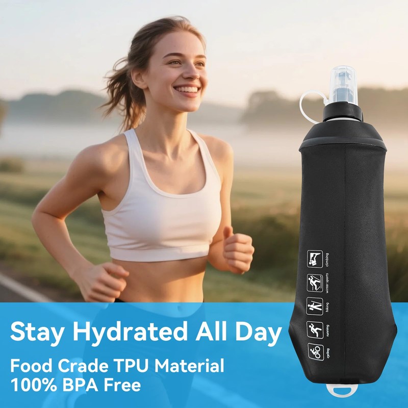 FR 250ml Soft Flask, Collapsible Soft Water Bottle for Hydration