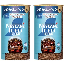 Nescafe Ice Blend Eco & System Pack, 3.4 oz (95 g) x 2, 95 Cups, Refill, Black, Regular Soluble Coffee