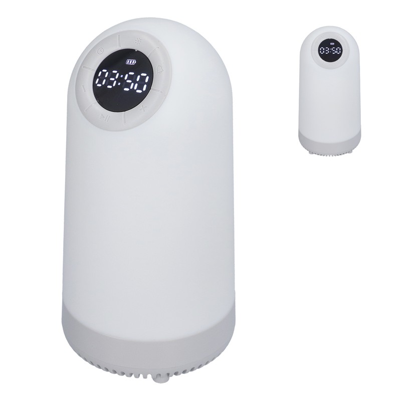 Speaker White Wake Up Light Wireless Speaker Multi Function Bedside