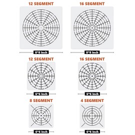 YKW 6 Pieces Mandala Dot Painting Tool Stencils Template Set, 8/12/16 Segment Creative Mandala Stencils Reusable Painting Stencils for DIY Painting Art Projects, White