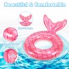 HappyHome Adult Mermaid Float Cute Swim Ring with Backrest for