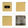BTSKY Gold Square Tissue Box Cover - Cube Stainless Steel