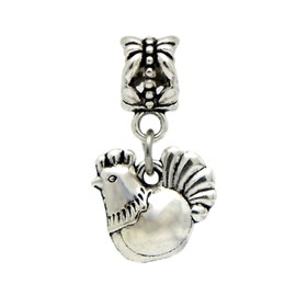 Dangle Chicken/Hen Charm Bead for Charms Bracelets