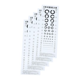 ULTECHNOVO 5sheets Eye Exam Chart Visual Testing Chart for Home School Accurate Practical Eye Examination Tool Printing Design for Family Hospitals