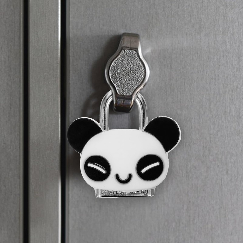 OSALADI Cute Panda Cabinet Padlock Mini Metal Lock with Keys