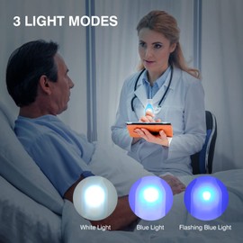 Mayaugst Nurse Lights for Night Shift Rechargeable Nursing Night Light Clip on Hands Free LED Flashlights for Walking Running Pets Outdoor Emergency (Blue)