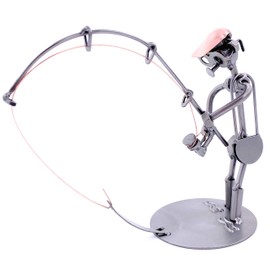 STEEMO Screw Man Fishing Gift Metal Art Decoration 18 x 10 x 19 cm