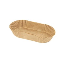 Pastry Chef's Boutique Paper Long Oval Eclair Candy Cups - Kraft Beige - 200 pcs
