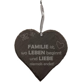 Spruchreif · großes Schieferherz mit Gravur · Schiefertafel mit Kordel zum Aufhängen · Wanddeko mit Sprüchen · Geschenkideen für Männer und Frauen