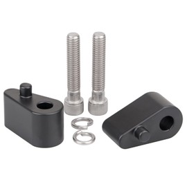 YDLMT Black Passenger Floorboard Extension Spacer Kit W/Bolts Compatible With 1986-2023 Harley Touring Road King Street Glide Electra Glide Road Glide FLHT FLT