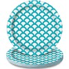 Unique 37204 37204-18cm White Party Plates, Pack of 8, Scallop