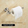 Chrome Toilet Roll Paper Holder,Silver Crystal Bathroom Tissue Holder