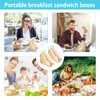 RHHGHY 2 Pcs Sandwich Boxes, Reusable Sandwich Container, Triangle Sandwich