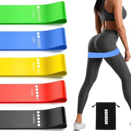 Resistance Bands, Exercise Workout Bands for Women and Men, 3 Set of Stretch Bands for Booty Legs, Arms, Shoulders, Abdomen, HIPS, Pilates Flexbands