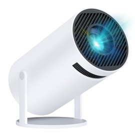 UWECAN Mini Projector Supports 4K 1080P, Smart Projector with Auto Focus and Auto Keystone Correction, Portable Projector with WiFi and Bluetooth, 180° Rotatable Outdoor/Home Movie Projector