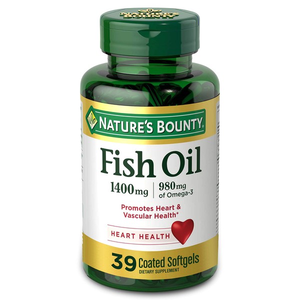 Nature's Bounty Fish Oil, 1400mg, 980mg of Omega-3, 39 Softgels