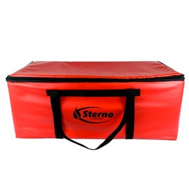Sterno Delivery Insulated Vinyl Delivery Pizza Carrier, X-Large, 18.5" x 36" x 14" - Holds (10) 16" Pizzas