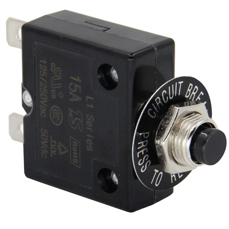 RKURCK 125-250V AC 50V DC Push Button Circuit Breaker 20Amp