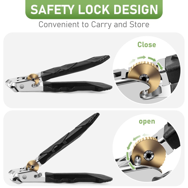 Toenail Clippers for Thick Toenails, Wide Jaw Opening Nail Clippers