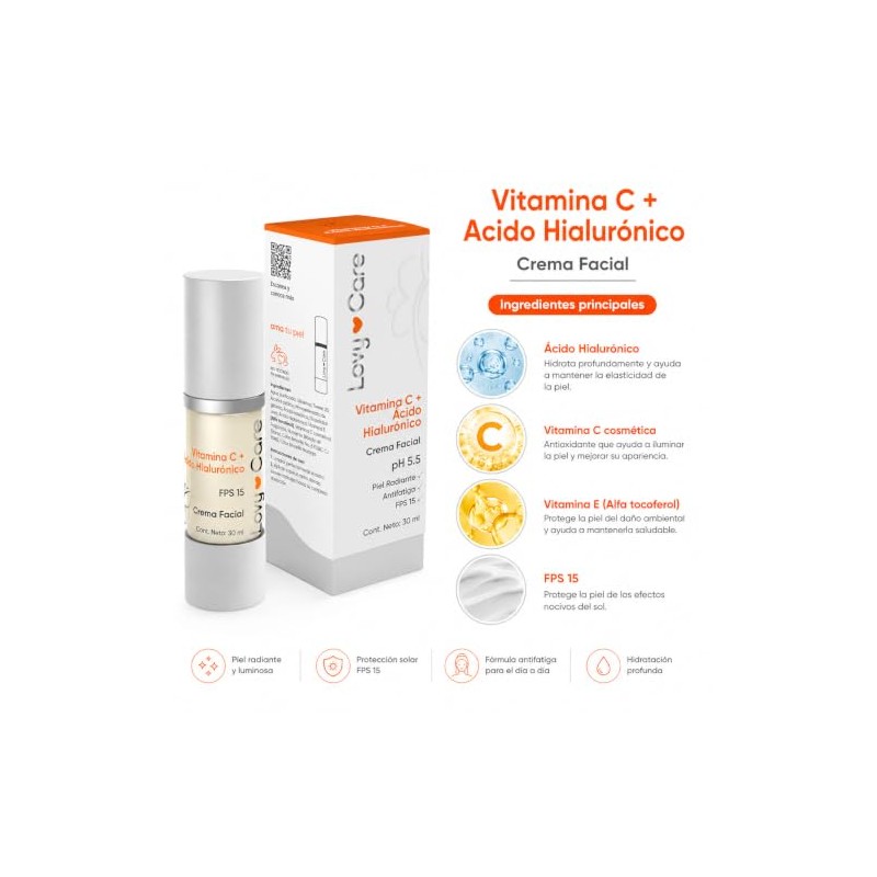 Lovy Care Crema Facial con Vitamina C + ?cido Hialur?nico