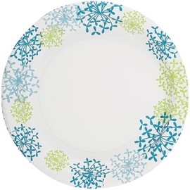 Glad Round Disposable Paper Plates, Blue Hydrangea Pattern - Strong, Sturdy, Soak Proof, and Microwavable Decorative Plates for Dinner and Everyday Use, 10 Inch, 50 Count - 12 Pack