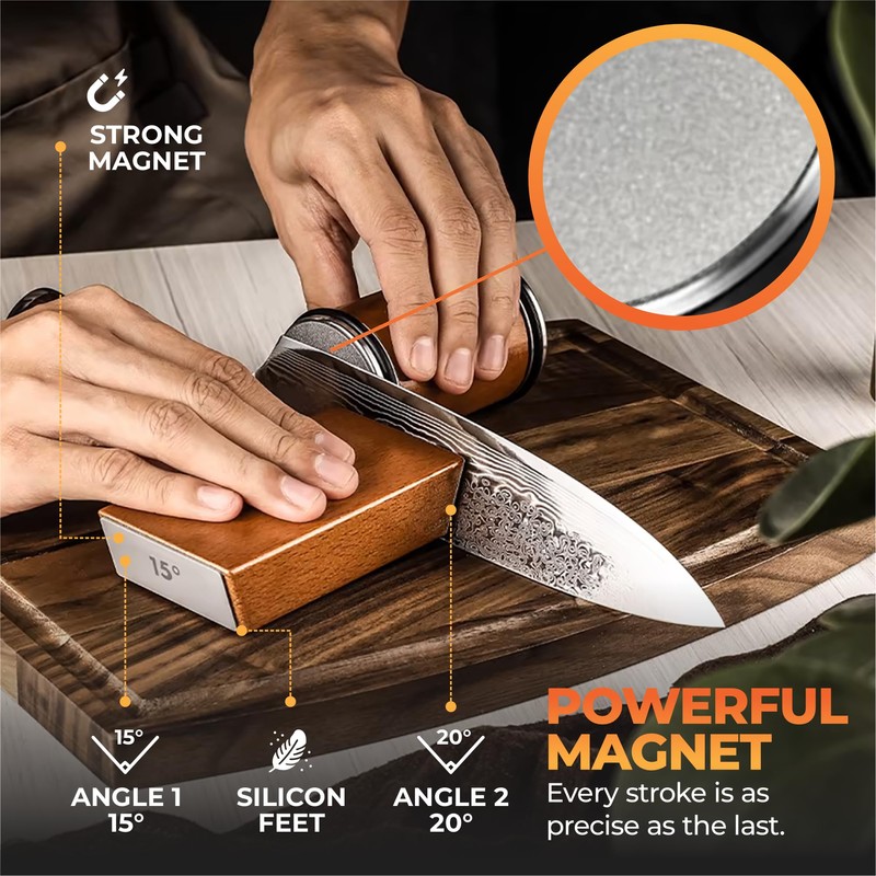 Prompt Prep Rolling Knife Sharpener™ | Easy Knife Sharpening Tool