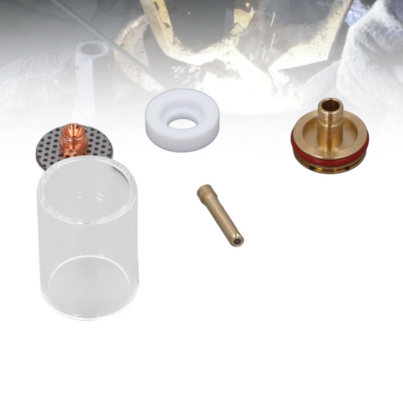 1 Set 5Pcs TIG Welding Torch Glass Cup Electrode Clamp