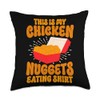 Chicken Nuggets Fast Food Chicken Lovers Throw Pillow