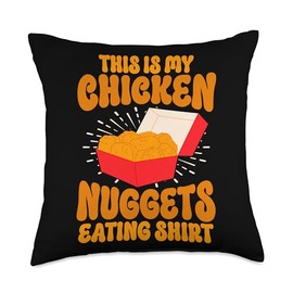 Chicken Nuggets Fast Food Chicken Lovers Throw Pillow