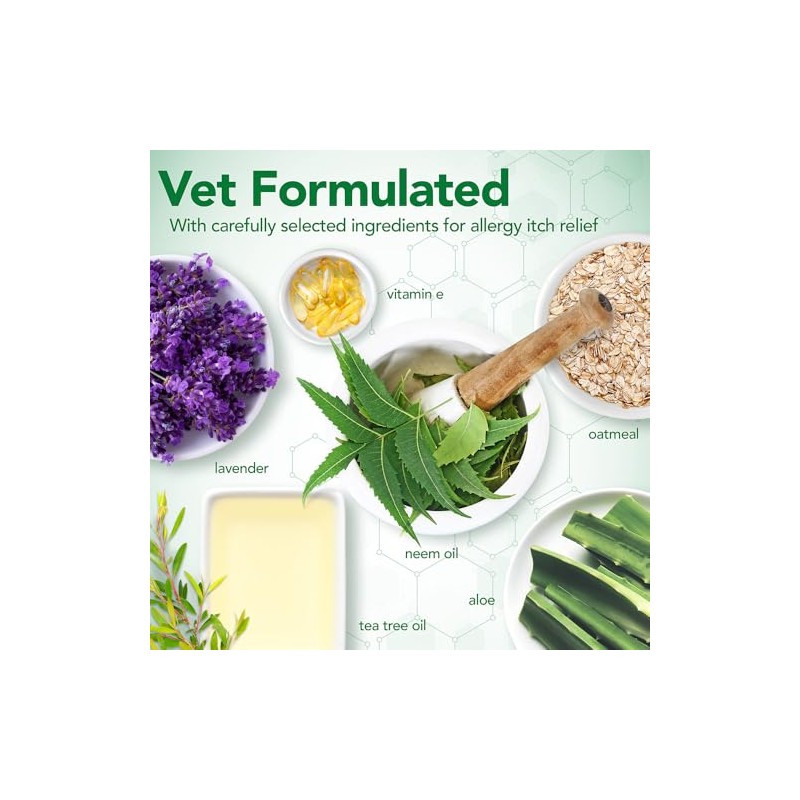 Vet's Best Allergy Itch Relief Dog Shampoo, 16 Ounces