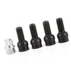 Radmuttern-Satz, 4+1 1,5 Mm Universal-Radbolzen-Sicherungsmutternsatz aus Schwarzem Stahl mit Schlüssel