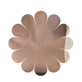 Cimenexe Bohemian Crystal Butterfly Necklace Silver Cz Butterfly Choker Necklace Hollow Butterfly Pendant Necklace Tiny Rhinestone Butterfly Chain Necklace Jewelry for Women and Girls Gifts