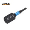 sourcing map 2pcs H1.5 Hex Screwdriver Bit 1/4" Hex Shank