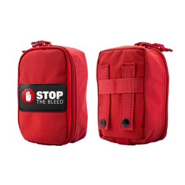 TacMed Solutions Stop The Bleed Kit – Intermediate Bleeding Control Red Nylon Pouch, Easy-to-Use Hemorrhage Control Kit, Emergency First Aid with Tourniquet and Emergency Hemostatic Bandage