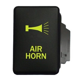 12V 3A ON-Off Push Switch 9B54NG Laser Etched AIR Horn Dual LEDs in Light Green for Toyota Hilux Landcruiser Prado RAV4 & Suzuki and More