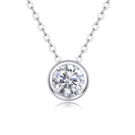 Maison Dianie Moissanite Necklace for Women 925 Sterling Silver Moissanite and Cubic Pendant for Birthday, Ceremony, Wedding, Valentine's Day, Moissanite, Sterling Silver