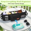 Guiseapue Double Stroller Organizer with 2 Insulated Cup Holders: Parent