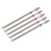 50pcs Flame Nail Drill Bit Carborundum Cuticle Remover Bits Kit