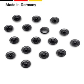 100 Cover Caps for Torx Screws - Torx Screw Cover Made of Plastic in Various Sizes (TX 15, Black)