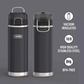 THERMOS ICON SERIES Stainless Steel Water Bottle with Spout - 24 Ounce, Granite